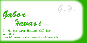 gabor havasi business card